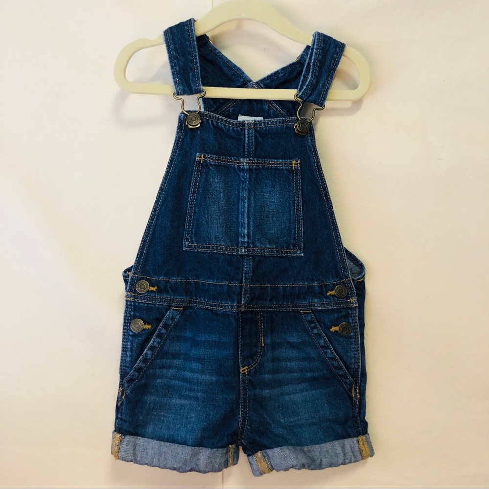 Baby Gap Stone-Washed Denim Blue Jean Overalls - Girls Size 4T